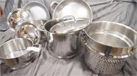 9 pc Demeyere Pots, pans and lids
