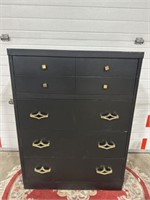 Matching 4 drawer walnut dresser painted black