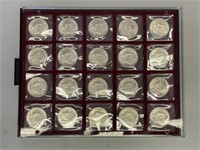 Coins tray w/ 20 uncirculated Morgan silver dollar