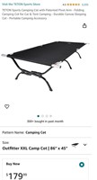 Camping Cot (Open Box)
