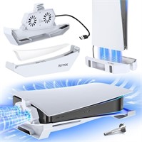 P3324  Kytok PS5 Stand with Dual Cooling Fan, Whit