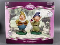 Happy and Dopey Garden Statues Snow White Set