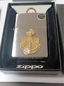 Marked United States Navy New Zippo Lighter