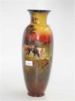 Royal Doulton Holbien ware "cattle at dusk" vase