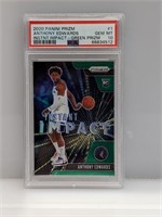 2020 Prizm Impact Green Anthony Edwards RC PSA 10