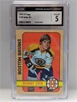 1972 Topps #100 Bobby Orr Graded CGC 5