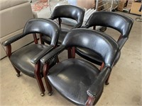 4 Leather Office Chairs