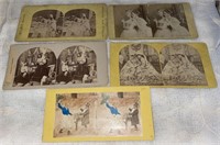 (5) 1890's Stereoview Cards, Theater/Actresses