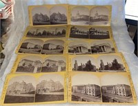 (10) 1890's Architectural Buildings Stereoview