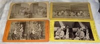 (4) 1870-90's Stereoview Cards:  Theater Scenes