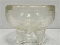 Vintage Heavy Glass Footed Bowl