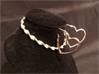 Sterling Silver Earrings & Bracelet