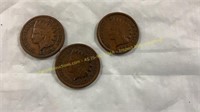 1887,1888,1889 Indian Head Pennies