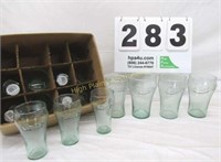 (16) Coca Cola Soda Glass Cups, Various Sizes