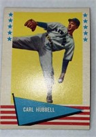 1961 Fleer baseball card #45 Carl Hubbell, New