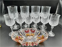 EAPG Footed Candy Dish, Vintage Crystal Stemware