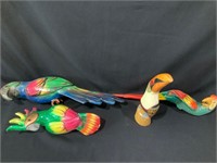 Bird Figurines-Wood, Ceramic