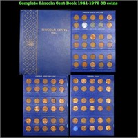 Complete Lincoln Cent Book 1941-1972 88 coins