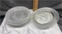 4 miss American dessert plates and oblong bowl