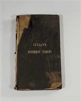 1859 Julian's Interest Table book