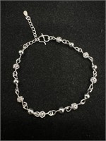 Dainty 925 Silver Hollow Ball Jewelry Bracelet