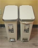 (2) STEP 13 GALLON WASTE CANS