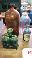 Old Yankee bluing bottle, large apothecary
