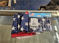 6 3'x5' Super-Polyester USA Flags