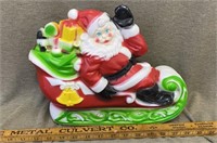 Vintage Santa on Sleigh Blow Mold