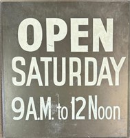 NEAT OPEN SATURDAY SIGN - HEAVY DECORATIVE SIGN