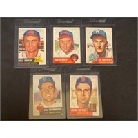 (5) 1953 Topps Baseball Cards