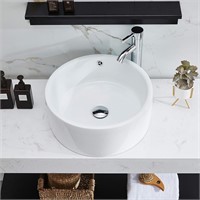 PetusHouse 16.85 Round Porcelain Sink Basin