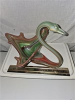 Sooner art glass swan no shipping