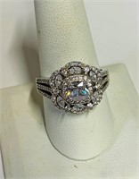 .925 Silver and Square Cut AAA Zircon