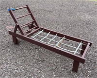 Vintage Wood/Metal MCM Outdoor Chaise Lounge