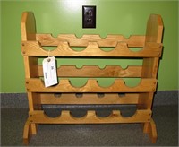 Custom white oak 12 bottle wine rack