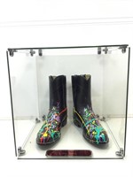 Dale Chihuly Hand Painted Art,  Justin Boots with