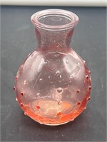 Peach pink nubby bud vase