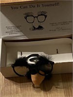 Funny Face Glasses and Hair with Box