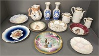 Group of antique porcelain - Limoges, oyster plate