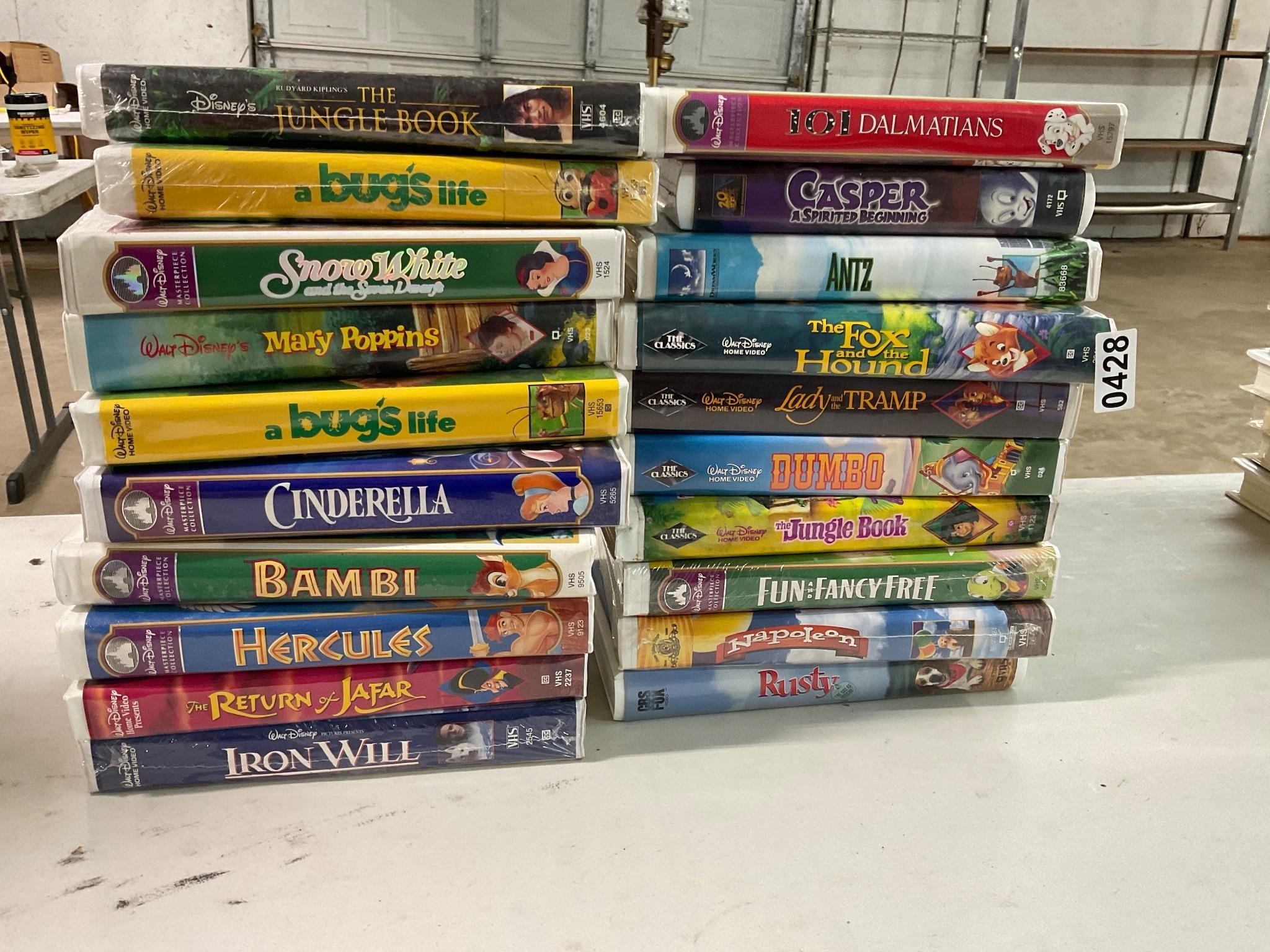 20- Walt Disney VHS tapes- originals