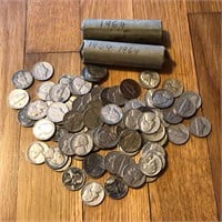 (155) 1964 Jefferson Nickel Coins
