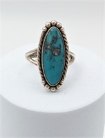 Native Sterling HOPI Douglas Holmes Turquoise Ring