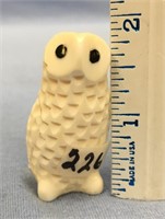 Approx. 1 3/4' tall, partial core ivory carving of