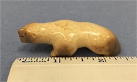 Approx. 2 14" fossilized core ivory carving of a b