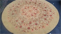 Antique Room Size Hooked Rug - Round - 9' diameter