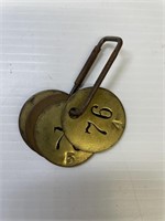 Vintage Brass Tags Weirton steel