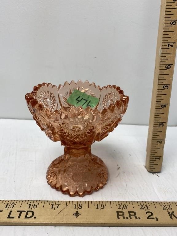 Depression glass candy dish over 80 years old