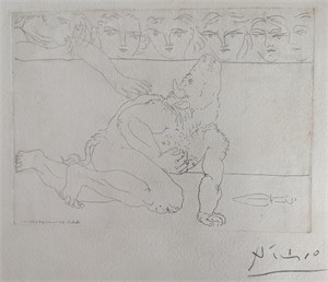 Picasso Minotaure mourant, from La Suite Vollard