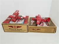 2 Wind Of Texaco Diecast Airplanes W/Boxes